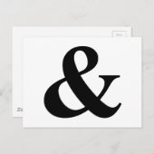 & and Sign Ampersand Logogramm Symbol Icon Shortcu Postkarte (Vorne/Hinten)