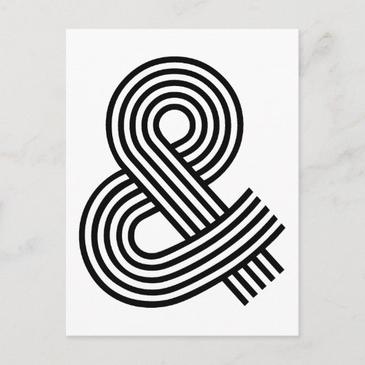 & and Sign Ampersand Logogramm Symbol Symbol Kürze Postkarte (Vorderseite)