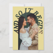 And So It Begins Arch Photo Citrus Wedding Save The Date (Vorderseite)