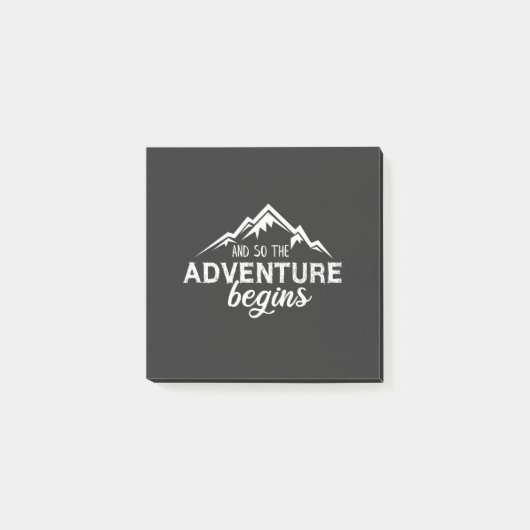 and so the adventures beigns post-it klebezettel (Vorderseite)