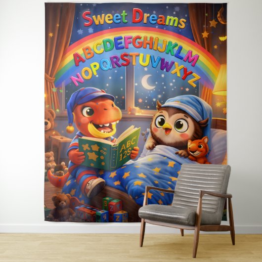 And sweet dreams alphabet rainbow extra large tap  wandteppich (Beispiel)
