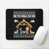 And The Angels Did Sing Nativity Christian Ugly Ch Mousepad (Mit Mouse)