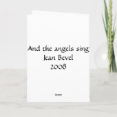 and the angels sing karte (Rückseite)