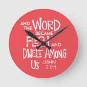 And the Word became Flesh Runde Wanduhr (Vorderseite)