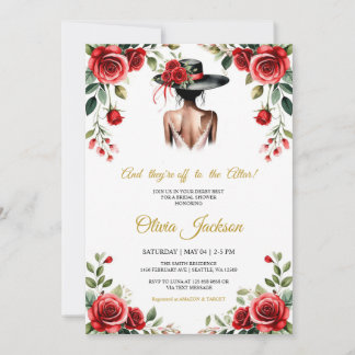 And They’re Off to the Altar! Derby Theme  Einladung