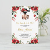 And They’re Off to the Altar! Derby Theme  Einladung (Stehend Vorderseite)