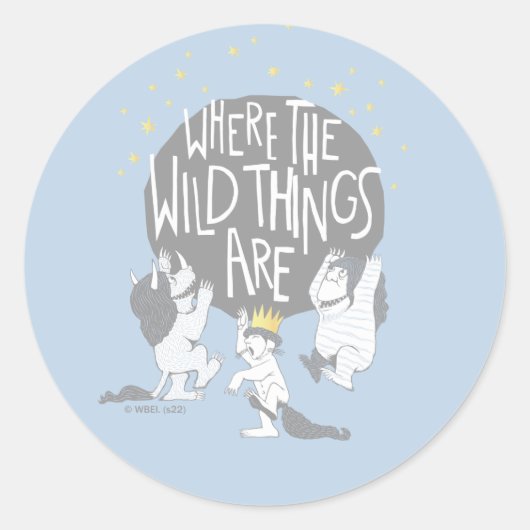 And they Roared Their Terrible Roars! Runder Aufkleber (Vorderseite)