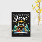 And Thou Shalt Call His Name Jesus Nativity Christ Karte (Gelbe Blume)