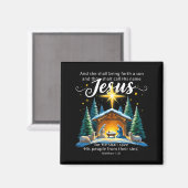 And Thou Shalt Call His Name Jesus Nativity Christ Magnet (Vorderseite/Rückseite)