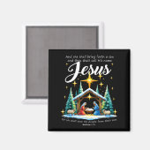 And Thou Shalt Call His Name Jesus Nativity Christ Magnet (Vorderseite/Rückseite)