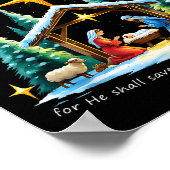 And Thou Shalt Call His Name Jesus Nativity Christ Poster (Ecke)