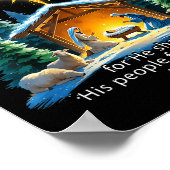 And Thou Shalt Call His Name Jesus Nativity Christ Poster (Ecke)