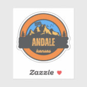 Andale, Kansas Aufkleber (Blatt)