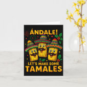 Ándale Let’s Make Some Tamales Mexican Christmas T Karte (Gelbe Blume)