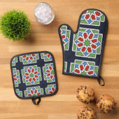 Andalucia 4 ofenhandschuh & Topflappen-Set (Oben Unten)