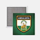 Andalucía Flag Magnet (Vorderseite/Rückseite)