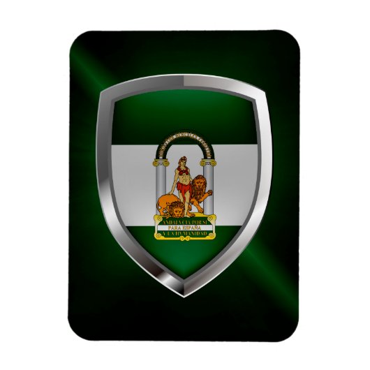 Andalucía Metallic Emblem Magnet (Vertikal)
