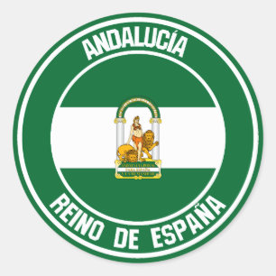 Andalucía Round Emblem Runder Aufkleber