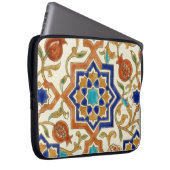 Andalusian Pomegranate & Blue Star Canvas Laptopschutzhülle (Vorne Rechts)