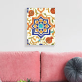 Andalusian Pomegranate & Blue Star Leinwanddruck (Insitu (Wohnzimmer))