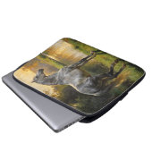 Andalusian Stallion by the Lake Laptopschutzhülle (Vorne Knopf)