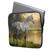 Andalusian Stallion by the Lake Laptopschutzhülle (Vorderseite Links)