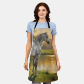 Andalusian Stallion by the Lake Schürze (Getragen)