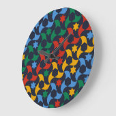 Andalusian Tiles 12 (Alhambra Palace, Granada) Große Wanduhr (Winkel)