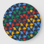 Andalusian Tiles 12 (Alhambra Palace, Granada) Große Wanduhr (Vorderseite)