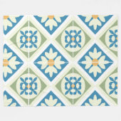 Andalusian Tiles 13 Fleecedecke (Vorderseite (Horizontal))