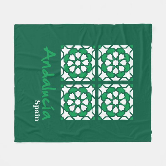 Andalusian Tiles 2 Fleecedecke (Vorderseite (Horizontal))