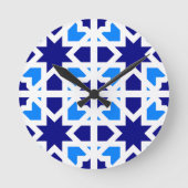 Andalusian Tiles 6 Runde Wanduhr (Vorderseite)