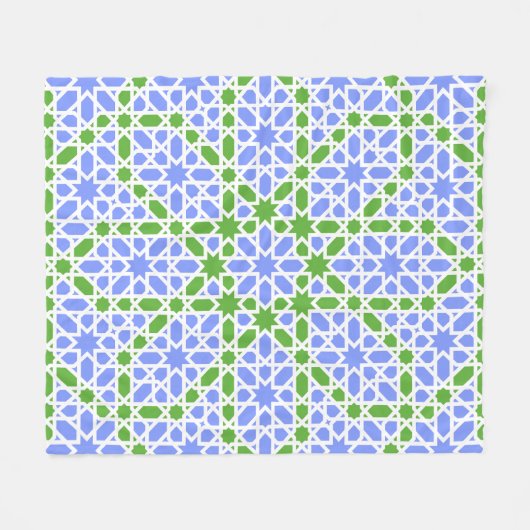 Andalusian Tiles 7 Fleecedecke (Vorderseite (Horizontal))