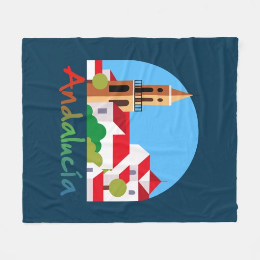Andalusien 1 fleecedecke (Vorderseite (Horizontal))