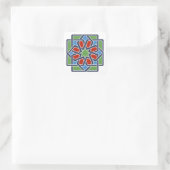 Andalusien 4 quadratischer aufkleber (Tasche)