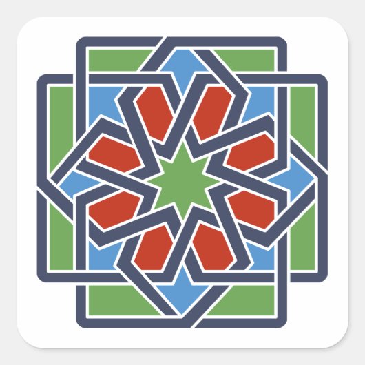 Andalusien 4 quadratischer aufkleber (Vorderseite)