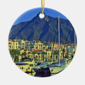 Andalusien - MARBELLA - Panorama Keramik Ornament (Vorne)