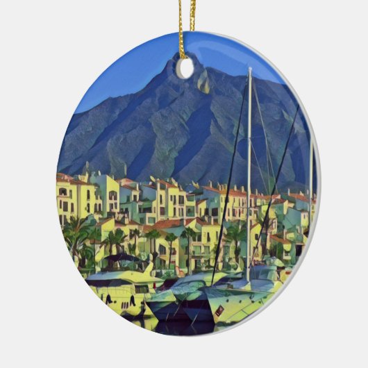 Andalusien - MARBELLA - Panorama Keramik Ornament (Links)