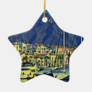 Andalusien - MARBELLA - Panorama Keramik Ornament