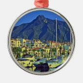 Andalusien - MARBELLA - Panorama Ornament Aus Metall (Vorne)