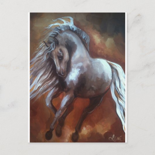 Andalusien Pferd von Leni Postkarte (Vorderseite)