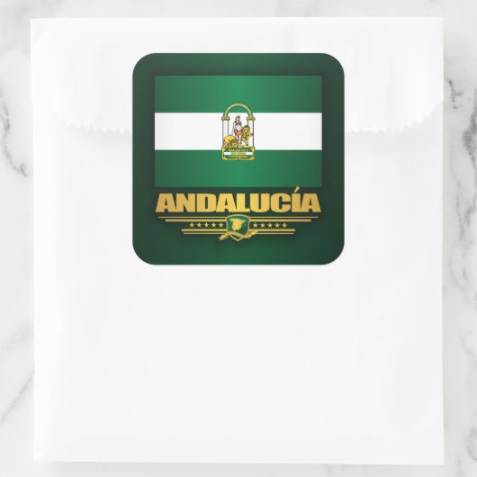 Andalusien Quadratischer Aufkleber (Tasche)