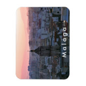 Andalusien. Sonnenuntergang über Malaga. Magnet (Vertikal)