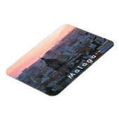 Andalusien. Sonnenuntergang über Malaga. Magnet (Linke Seite)