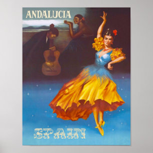 Andalusien, Spanien-Reiseplakat Poster