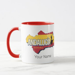 Andalusien Spanien Retro-Karte Vintage-Flamenco-Ur Tasse