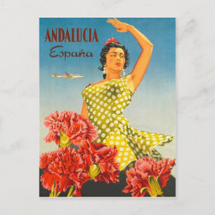 Andalusien, Spanien, traditioneller Tanz, Frau, Vi Postkarte