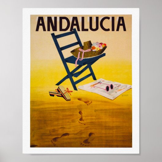 Andalusien Spanien Vintage Reisen Poster (Vorne)