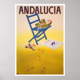 Andalusien Spanien Vintage Reiseplakat Poster