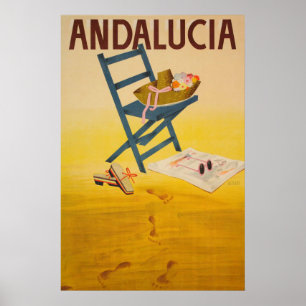 Andalusien, Spanien Vintage Travel Poster